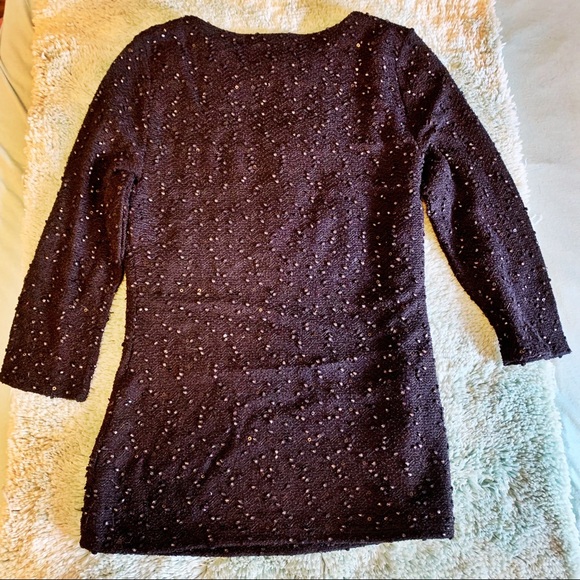 Jennifer Lopez Black Sequin City Cut Out Top - Picture 3 of 6